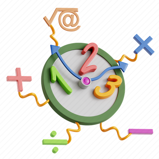 Math, mathematics, numbers, equations, calculations, arithmetic, algebra 3D illustration - Download on Iconfinder