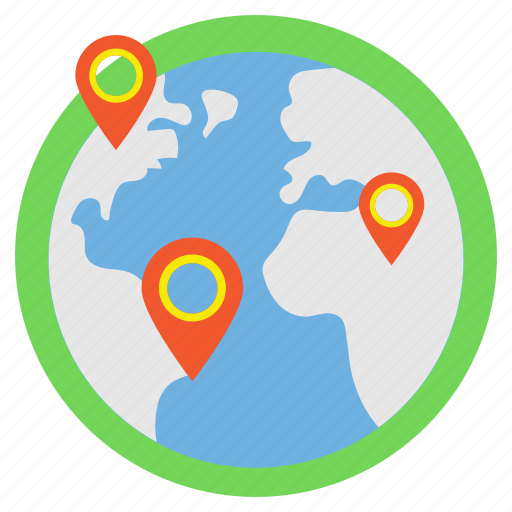 Destination, global location, global positioning system, gps, world navigation icon - Download on Iconfinder