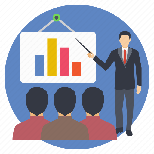 Business presentation, business training, marketing analyst, marketing performance, statistics icon - Download on Iconfinder