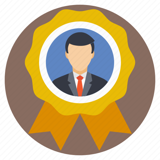 Best seller badge, business achievement, businessman of the year, employee award, employee of the month, job promotions icon - Download on Iconfinder