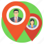 business location, business people pins, business relocation, location pin, office location 