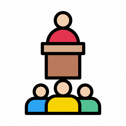 Group, staff, speech, teamwork, presentation icon - Download on Iconfinder