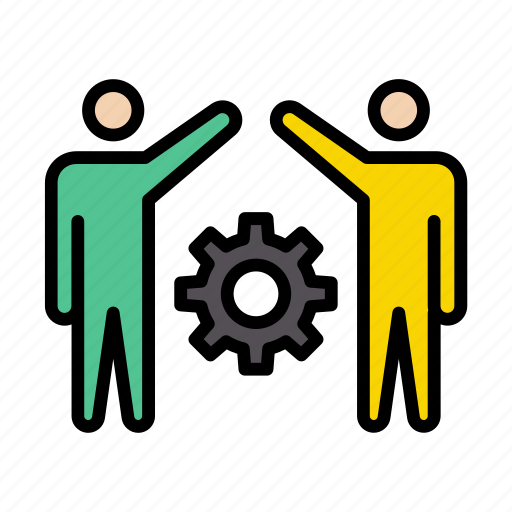 Group, staff, employees, cogwheel, teamwork icon - Download on Iconfinder