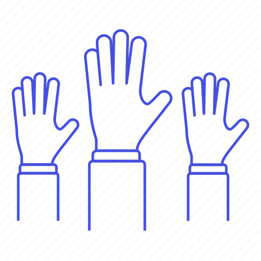 Collaboration, democracy, election, hand, hands, raise, teamwork icon - Download on Iconfinder