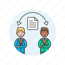 document, team, teamwork, business, exchange, group, share