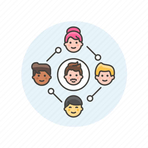 Leader, team, business, connect, group, people, work icon - Download on Iconfinder