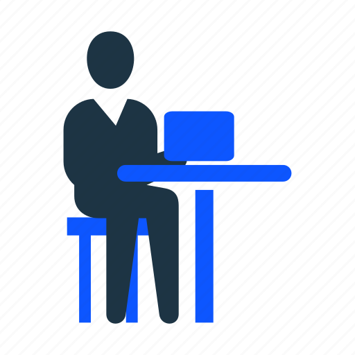 Businessman, desk, office, online, work icon - Download on Iconfinder