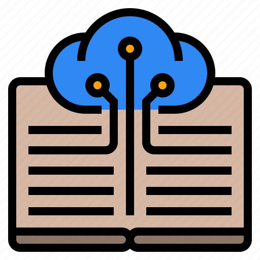 Bookcloud, cloud, knowledge, digital library, digital world, technology disruption icon - Download on Iconfinder