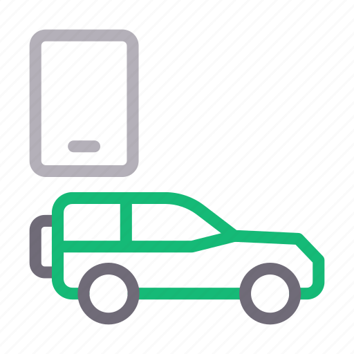 Automobile, jeep, mobile, phone, vehicle icon - Download on Iconfinder