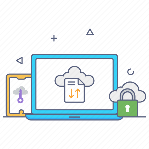 Storage access, cloud file access, cloud access, cloud data access, locked file icon - Download on Iconfinder
