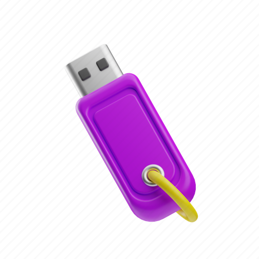 Technology, modern, computer, usb, isolated, electronic 3D illustration - Download on Iconfinder