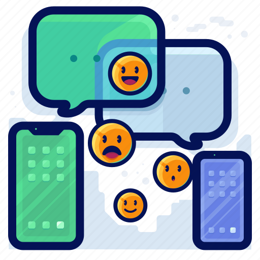 Chat, communication, conversation, device, emoticon, smartphone icon - Download on Iconfinder
