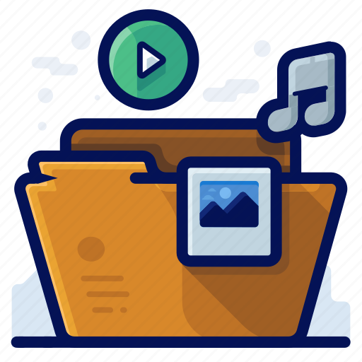 File, folder, image, media, multimedia, music, video icon - Download on Iconfinder