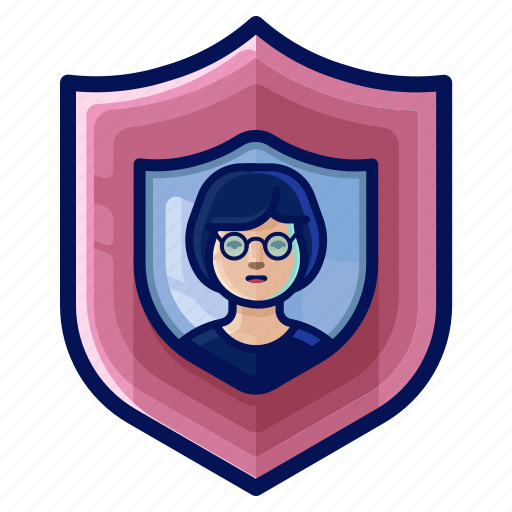 Protection, security, shield, woman icon - Download on Iconfinder