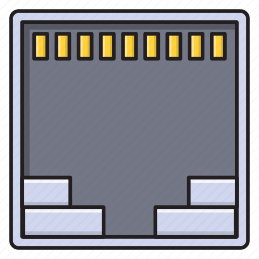Connection, ethernet, networking, port, rj45 icon - Download on Iconfinder