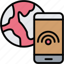 connection, internet, smartphone, free wifi icon