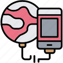 connection, device, internet, link, technology icon