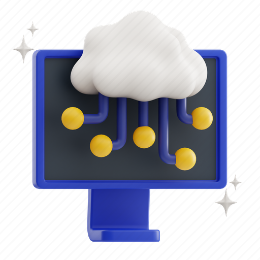 Cloud, computing, data, rain, server, internet, technology 3D illustration - Download on Iconfinder
