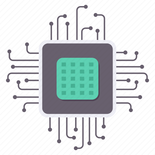Wire, chip, cpu, processor, device, memory, microchip icon - Download on Iconfinder