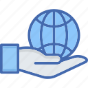 share globe, web, globe, share, hand