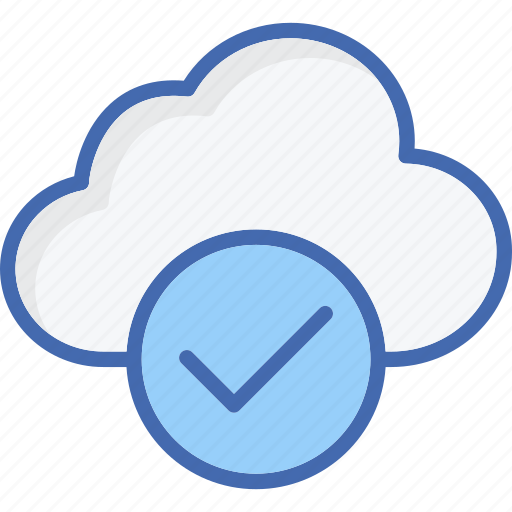 Approve cloud, cloud, internet, cloud check, tick icon - Download on Iconfinder