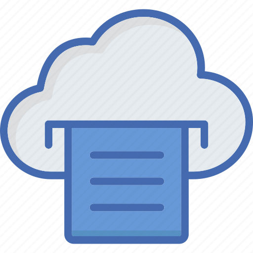Cloud document, cloud, hosting, document, printer icon - Download on Iconfinder