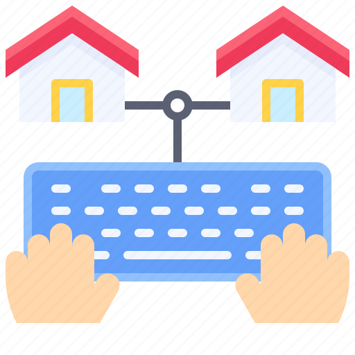 Internet, keyboard, network, telecommuting, work from home icon - Download on Iconfinder