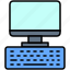 computer, desktop, keyboard, monitor, pc, telecommuting 