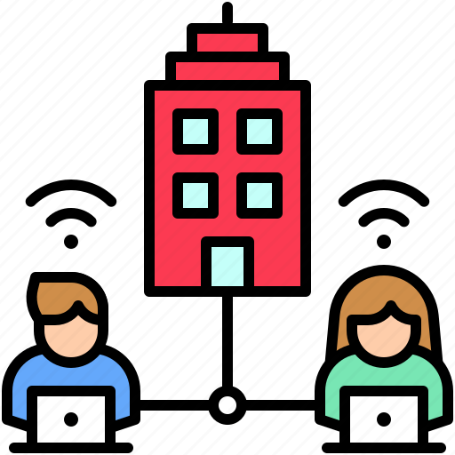Internet, network, telecommuting, telework, wifi, work from home icon - Download on Iconfinder