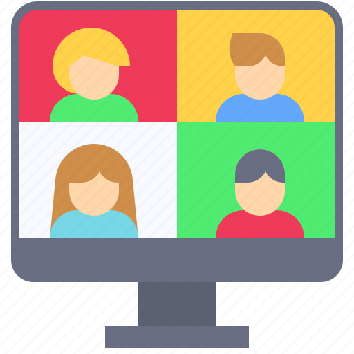 Communication, computer, conference, telecommuting, video, video call icon - Download on Iconfinder