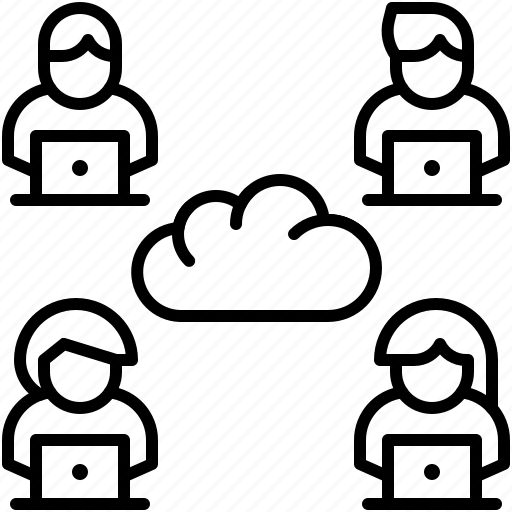 Cloud, connection, internet, network, telecommuting, work from home icon - Download on Iconfinder