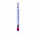 syringe, isometric, medical