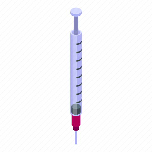 Syringe, isometric, medical icon - Download on Iconfinder