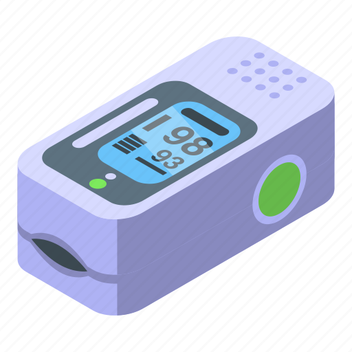 Pulse, oximeter, isometric icon - Download on Iconfinder