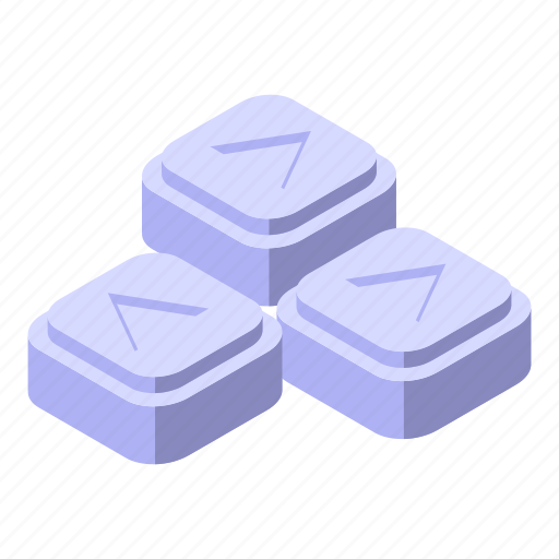 Square, healing, pills, isometric icon - Download on Iconfinder