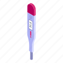 thermometer, isometric, medical