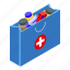 first, aid, kit, isometric 