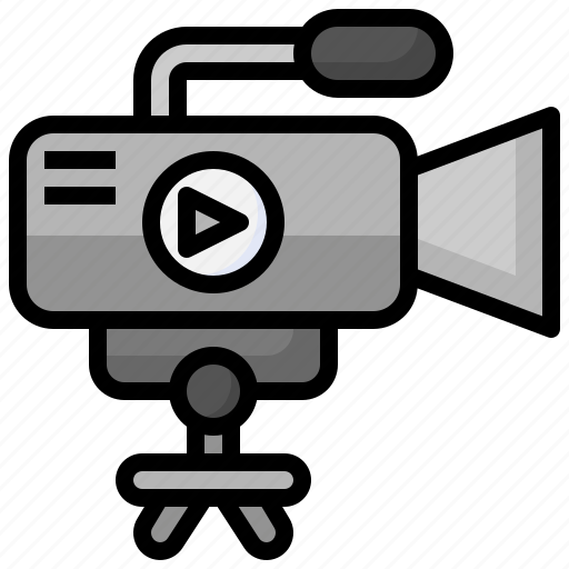 Broadcast, video, camera, broadcasting, journalist, microphone, reporter icon - Download on Iconfinder