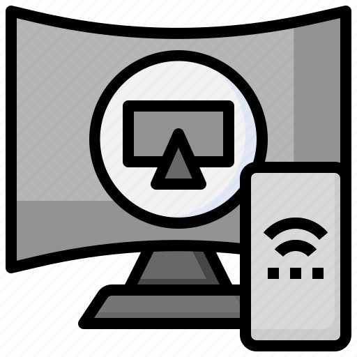 Screen, cast, smart, tv, electronics, smartphone icon - Download on Iconfinder