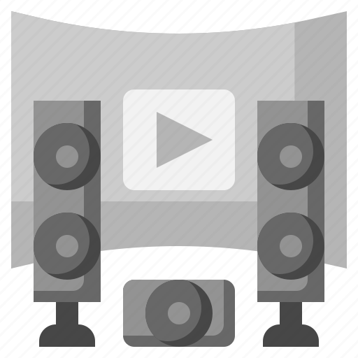 Home, cinema, audio, system, theater, woofer, loudspeaker icon - Download on Iconfinder