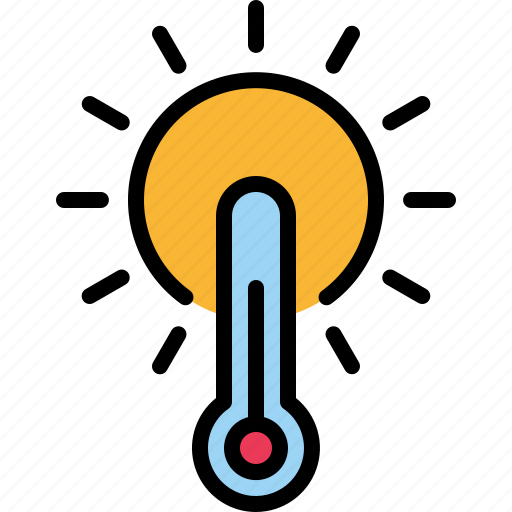 Hot, weather, warm, heat, sun, season, summer temperature icon - Download on Iconfinder