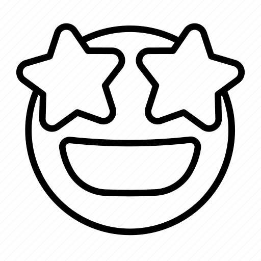 Emoji, smileys, star eyes, star struck icon - Download on Iconfinder