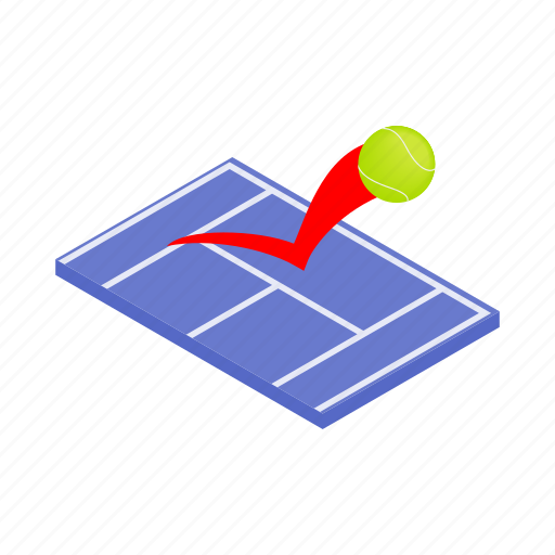 Ball, court, game, isometric, leisure, sport, tennis icon - Download on Iconfinder
