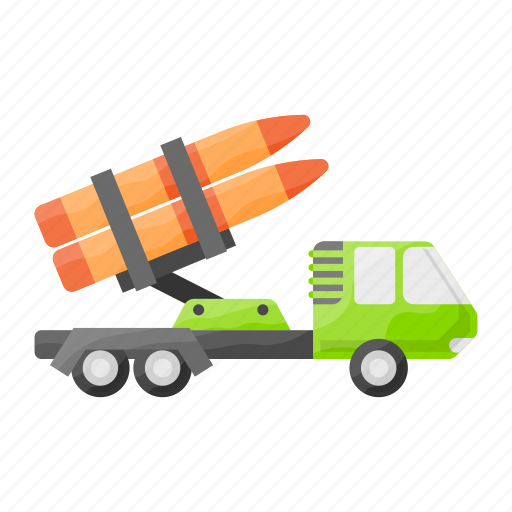 Missile truck, missile, fire, launcher, erector, missile vehicle icon - Download on Iconfinder