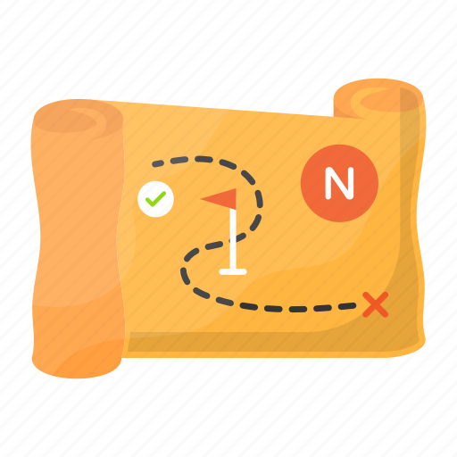 Map, navigation, target, blueprint, paperwork, marker icon - Download on Iconfinder