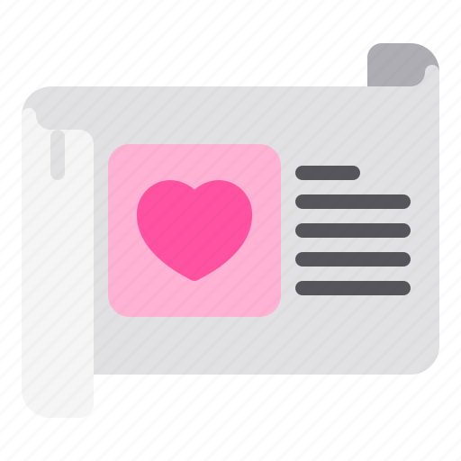 Article, heart, like, love, testimonial icon - Download on Iconfinder