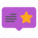 chat, comment, review, star, testimony