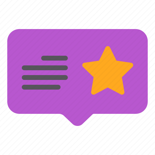 Chat, comment, review, star, testimony icon - Download on Iconfinder