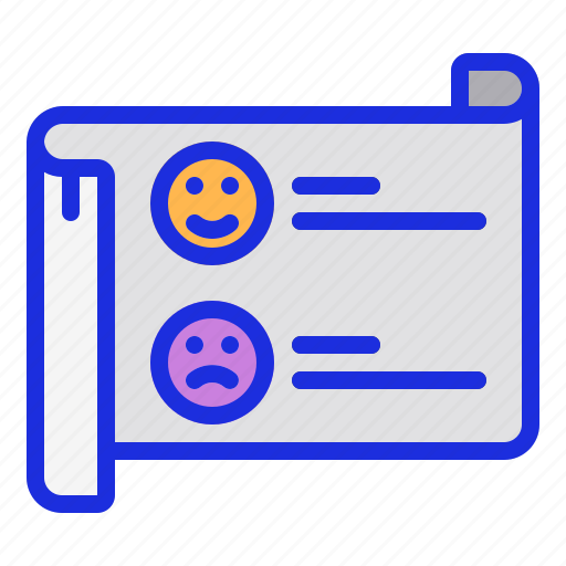 Feedback, form, happy, sad, testimony icon - Download on Iconfinder