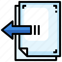 export, file, arrow, document, option